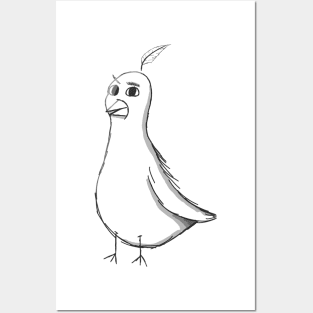 B&W Birdo Posters and Art